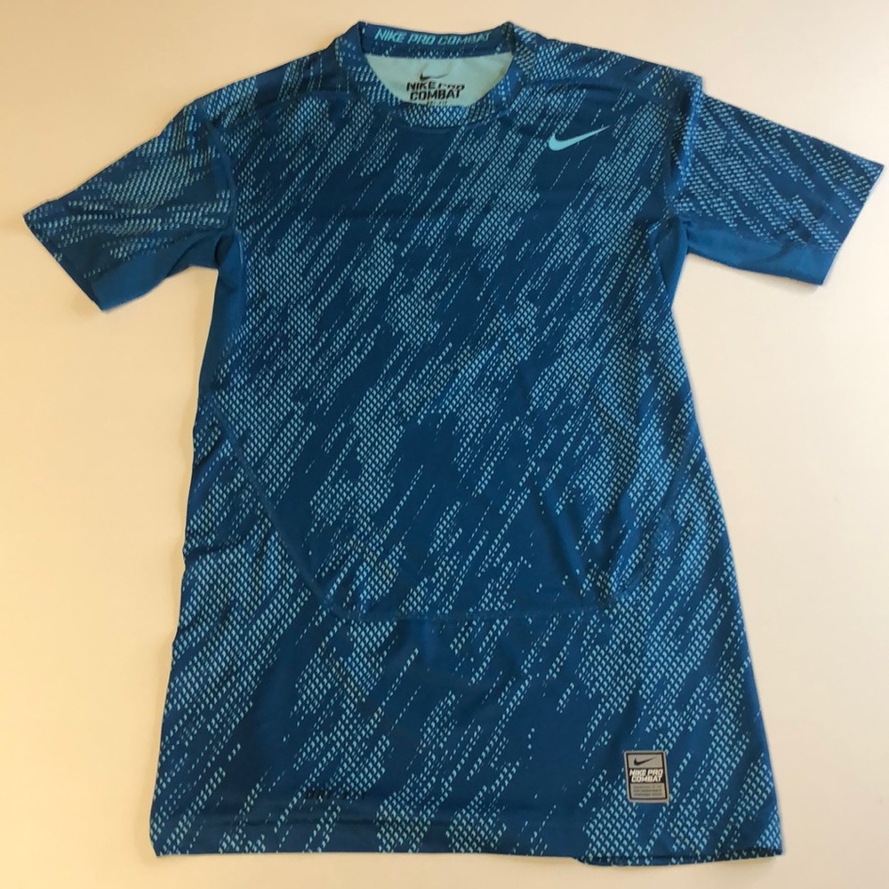 Nike Pro Combat Compression Shirt Blue M